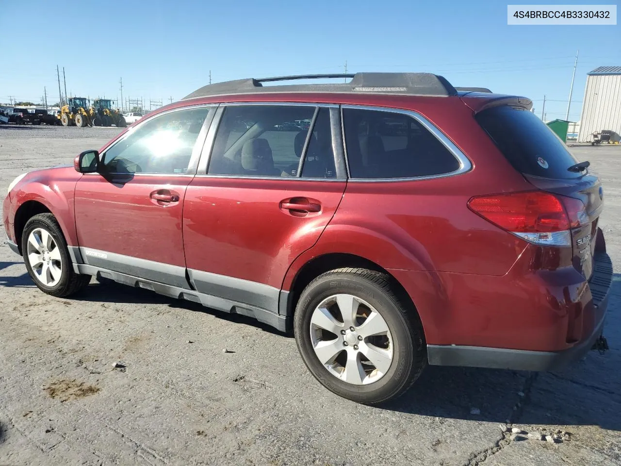 2011 Subaru Outback 2.5I Premium VIN: 4S4BRBCC4B3330432 Lot: 78871814