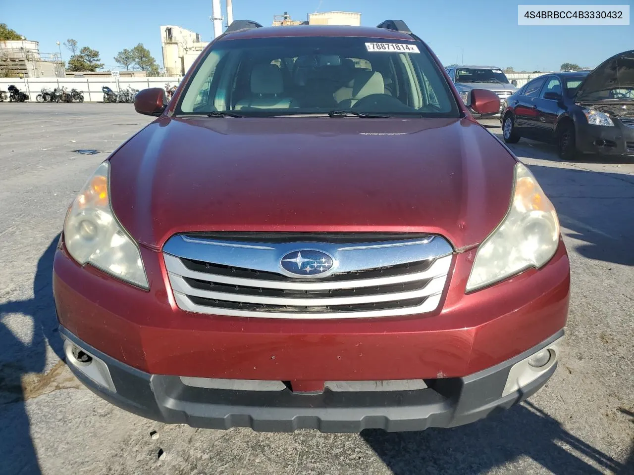 2011 Subaru Outback 2.5I Premium VIN: 4S4BRBCC4B3330432 Lot: 78871814