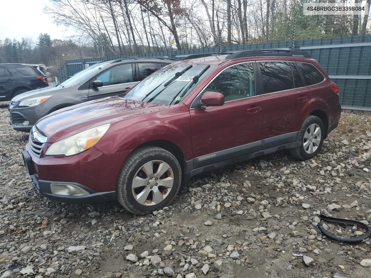 2011 Subaru Outback 2.5I Premium VIN: 4S4BRBGC3B3398084 Lot: 78886294