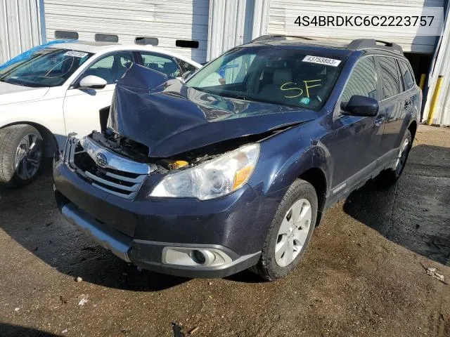 2012 Subaru Outback 3.6R Limited VIN: 4S4BRDKC6C2223757 Lot: 60890134