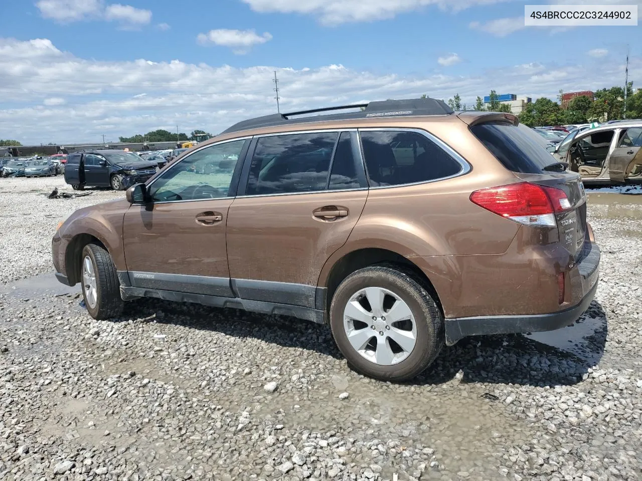 2012 Subaru Outback 2.5I Premium VIN: 4S4BRCCC2C3244902 Lot: 68109244