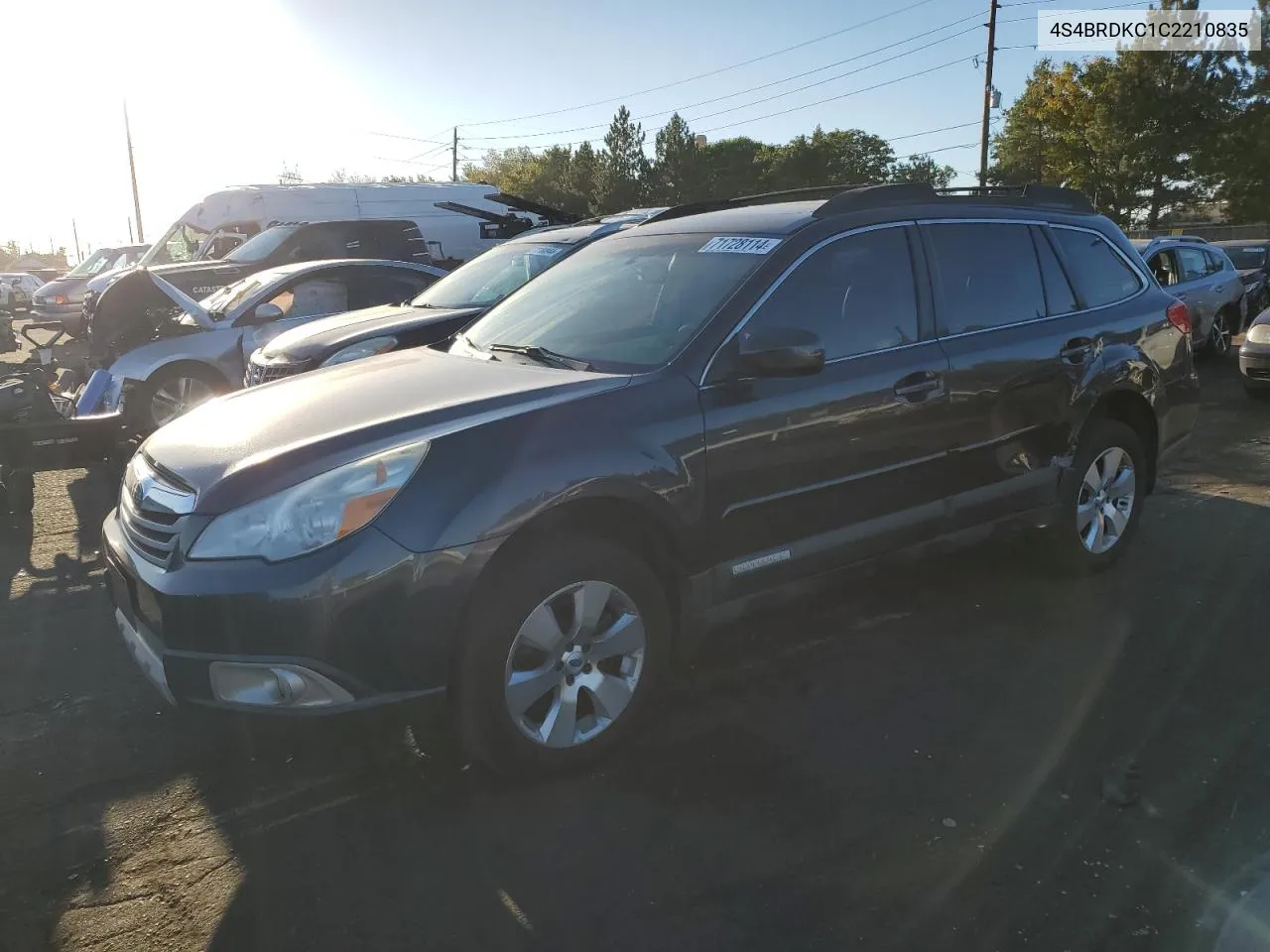 2012 Subaru Outback 3.6R Limited VIN: 4S4BRDKC1C2210835 Lot: 71728114