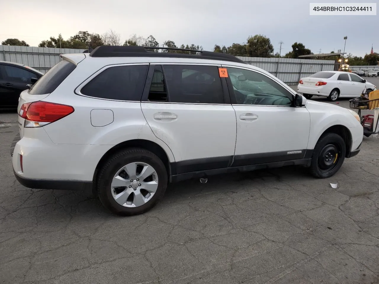 2012 Subaru Outback 2.5I Premium VIN: 4S4BRBHC1C3244411 Lot: 76621214