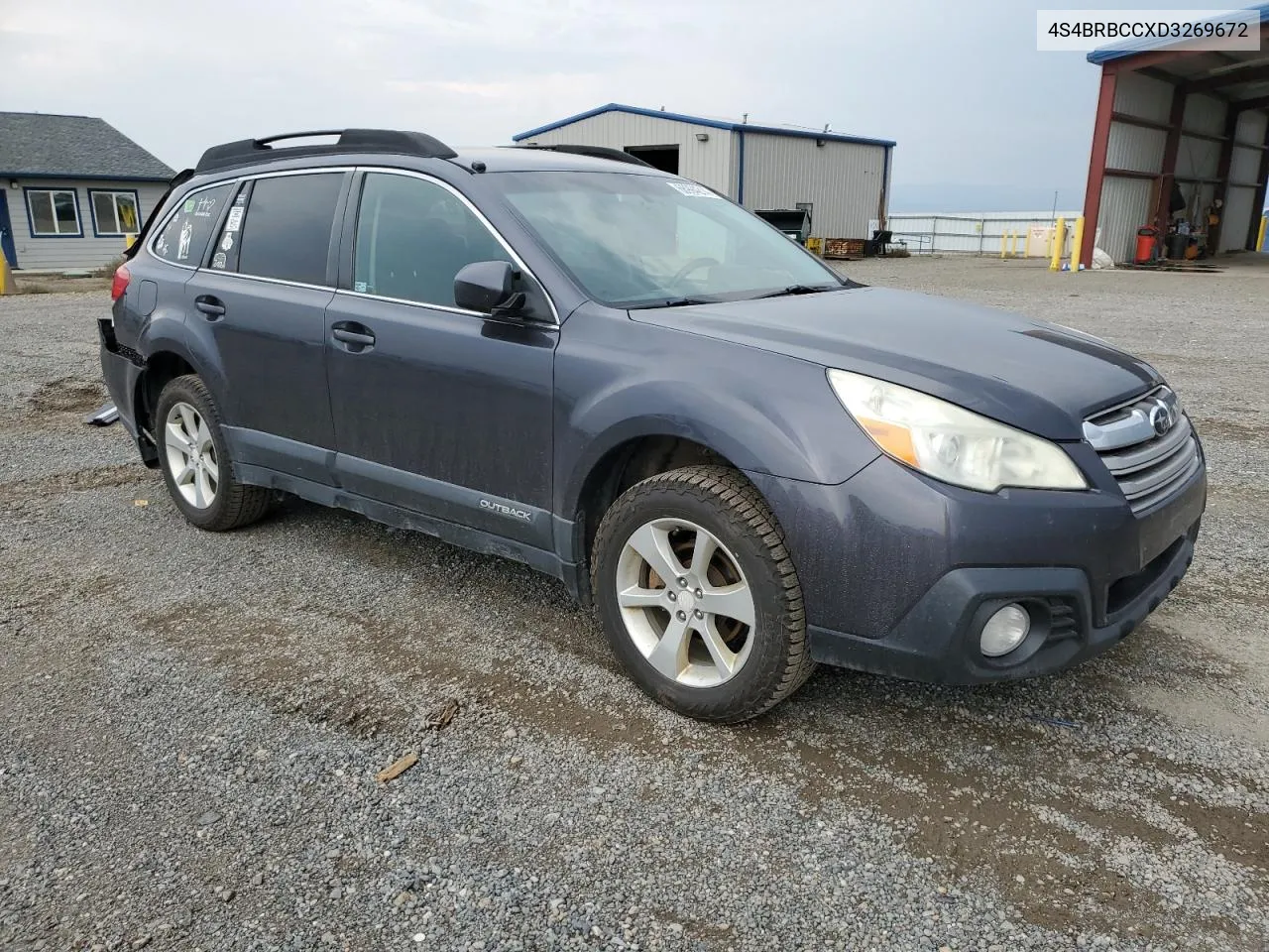 2013 Subaru Outback 2.5I Premium VIN: 4S4BRBCCXD3269672 Lot: 68994214