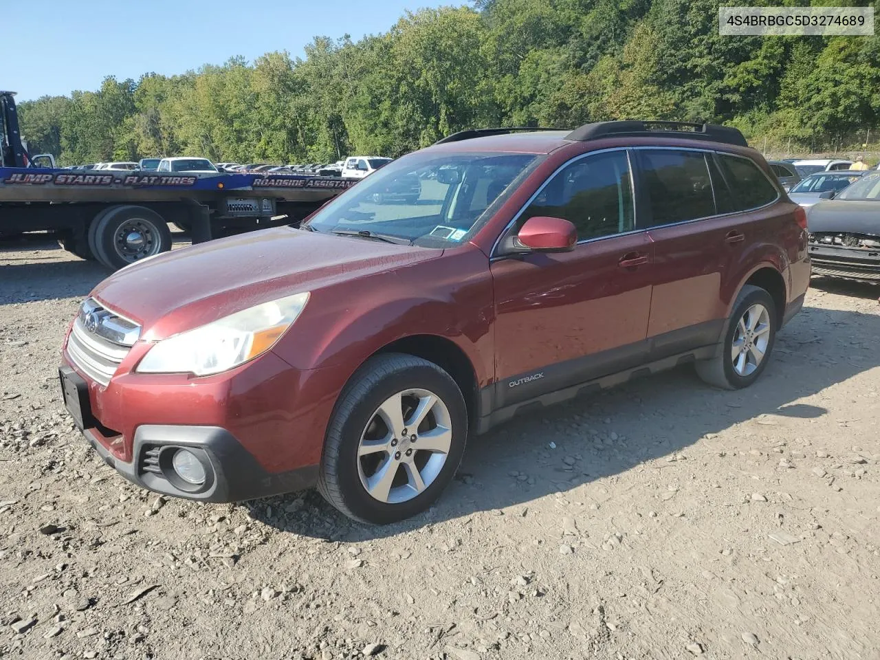 2013 Subaru Outback 2.5I Premium VIN: 4S4BRBGC5D3274689 Lot: 71834264