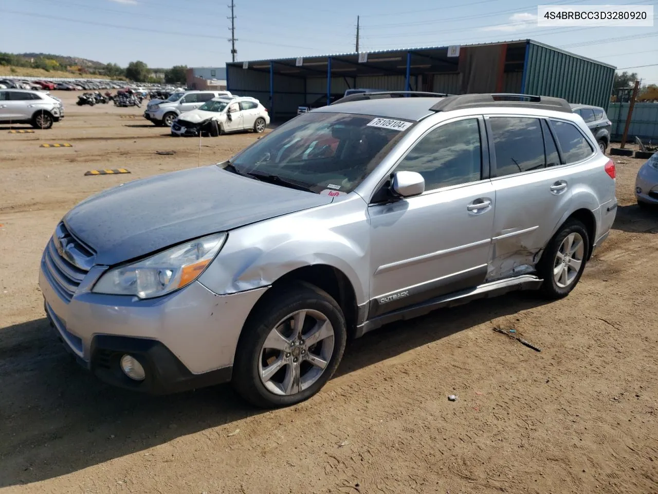 2013 Subaru Outback 2.5I Premium VIN: 4S4BRBCC3D3280920 Lot: 76109104