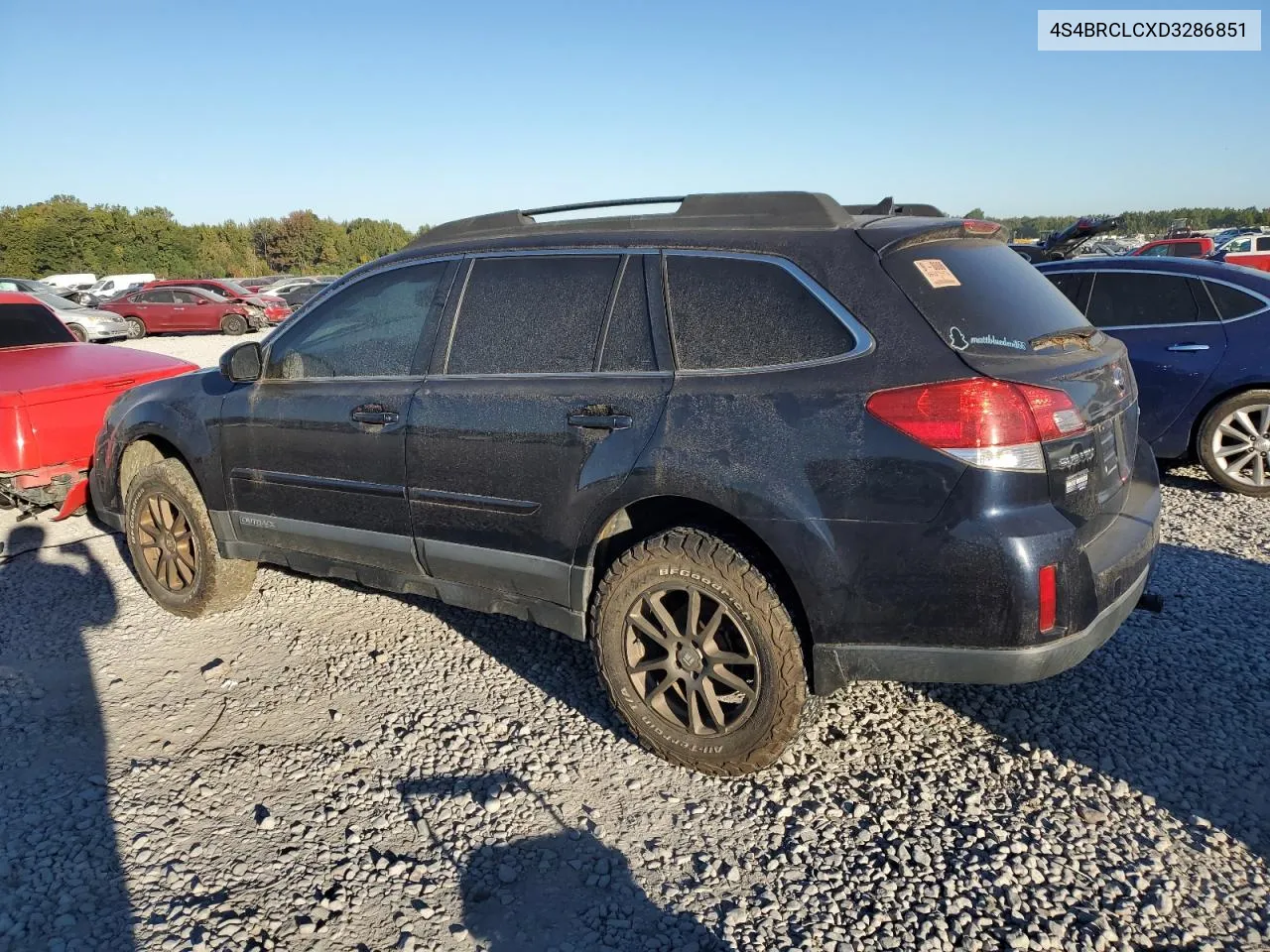 2013 Subaru Outback 2.5I Limited VIN: 4S4BRCLCXD3286851 Lot: 76280184