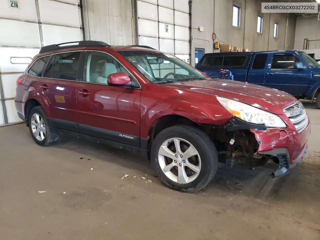 2013 Subaru Outback 2.5I Premium VIN: 4S4BRCGCXD3272202 Lot: 77886274