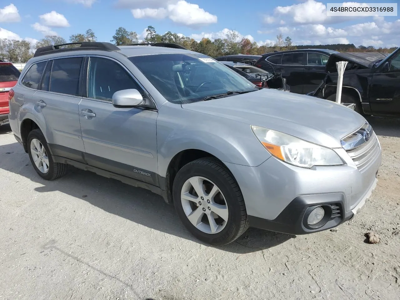 2013 Subaru Outback 2.5I Premium VIN: 4S4BRCGCXD3316988 Lot: 78787084