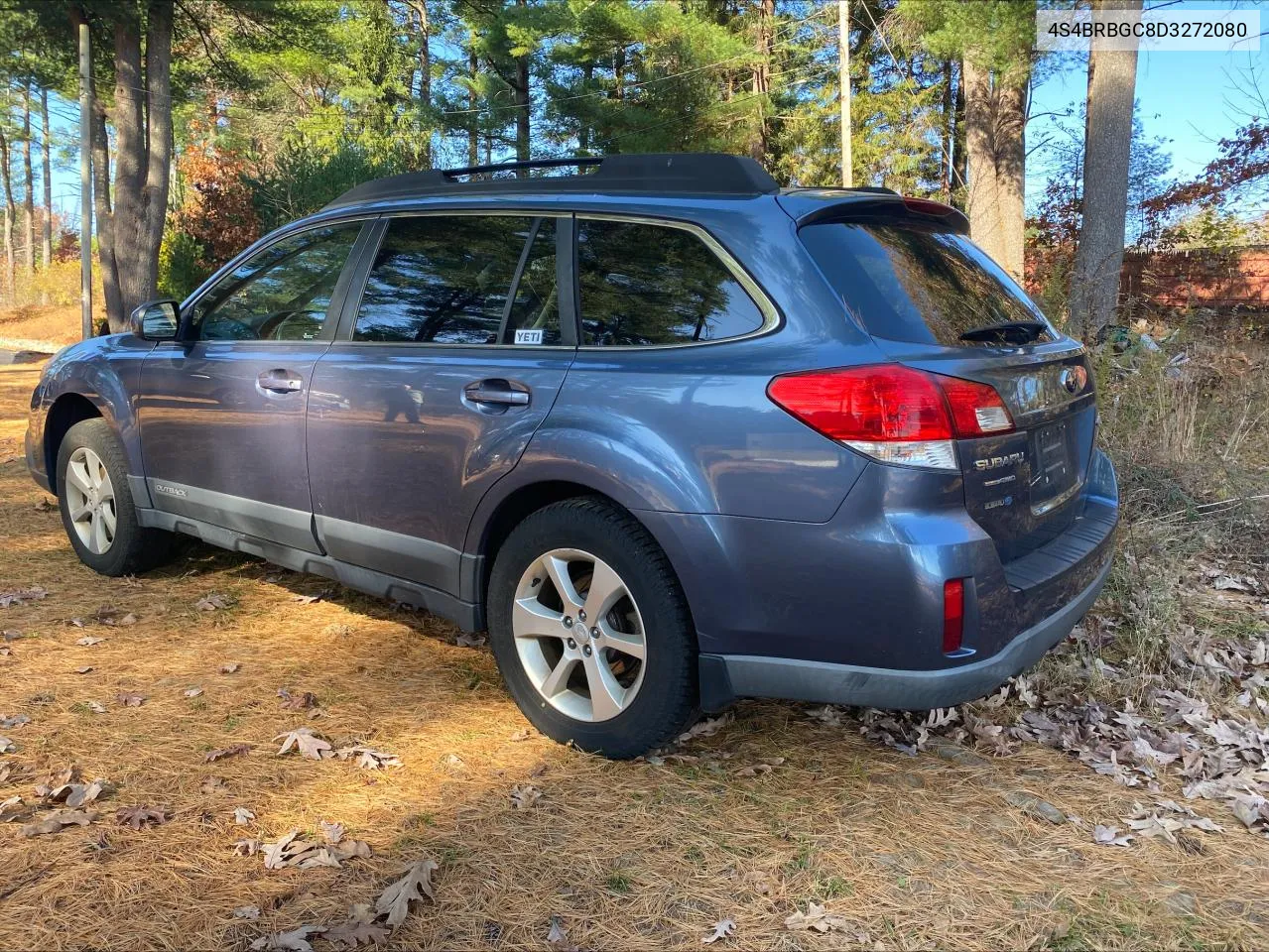 2013 Subaru Outback 2.5I Premium VIN: 4S4BRBGC8D3272080 Lot: 78941714