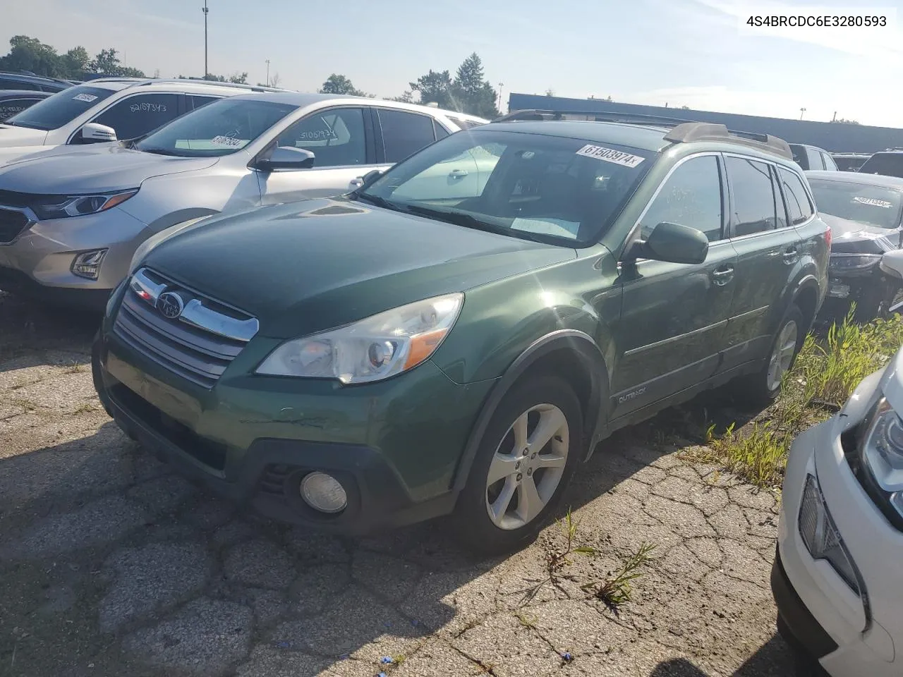 2014 Subaru Outback 2.5I Premium VIN: 4S4BRCDC6E3280593 Lot: 61503974