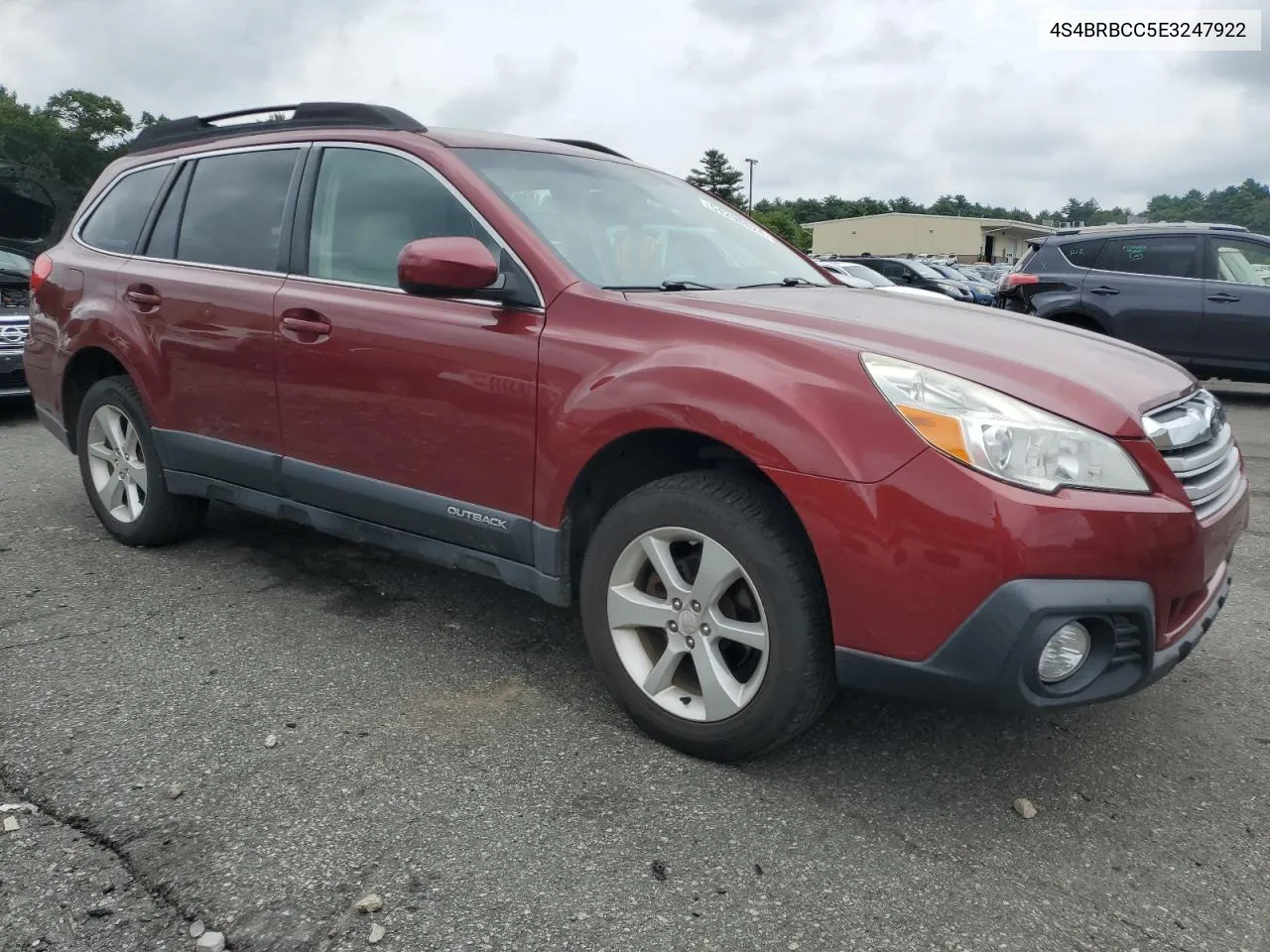 2014 Subaru Outback 2.5I Premium VIN: 4S4BRBCC5E3247922 Lot: 64298024