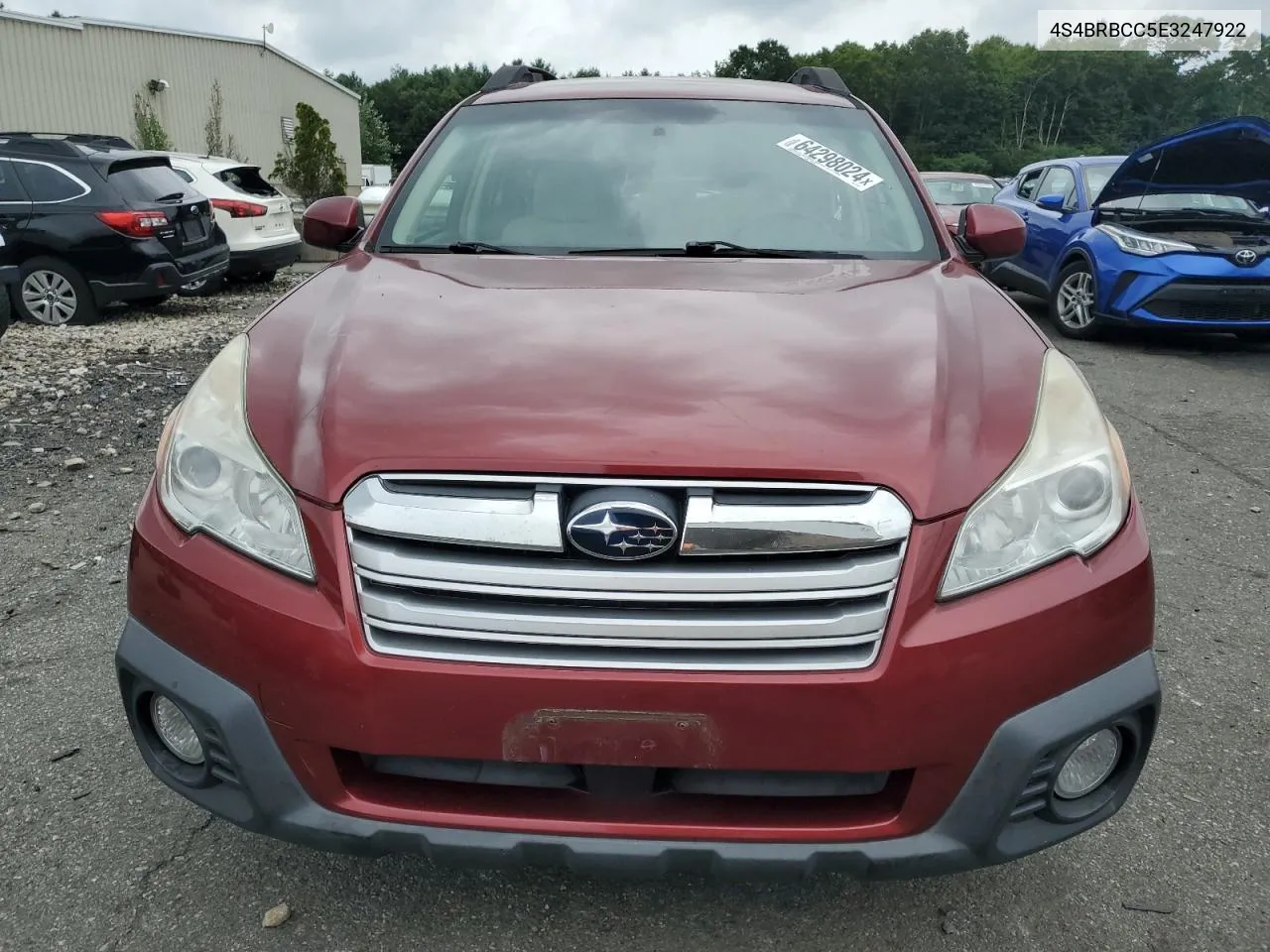 2014 Subaru Outback 2.5I Premium VIN: 4S4BRBCC5E3247922 Lot: 64298024