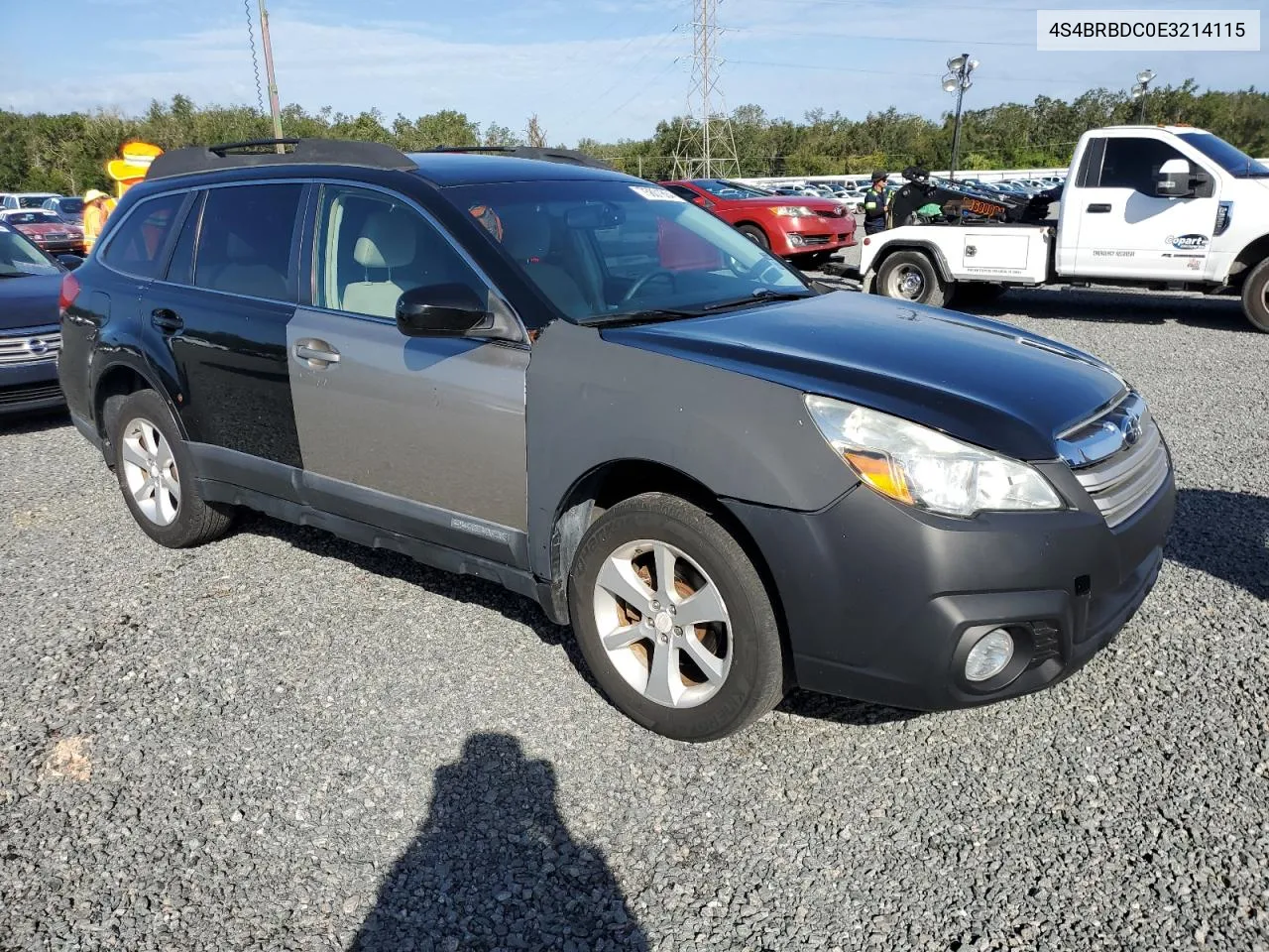 2014 Subaru Outback 2.5I Premium VIN: 4S4BRBDC0E3214115 Lot: 75801884