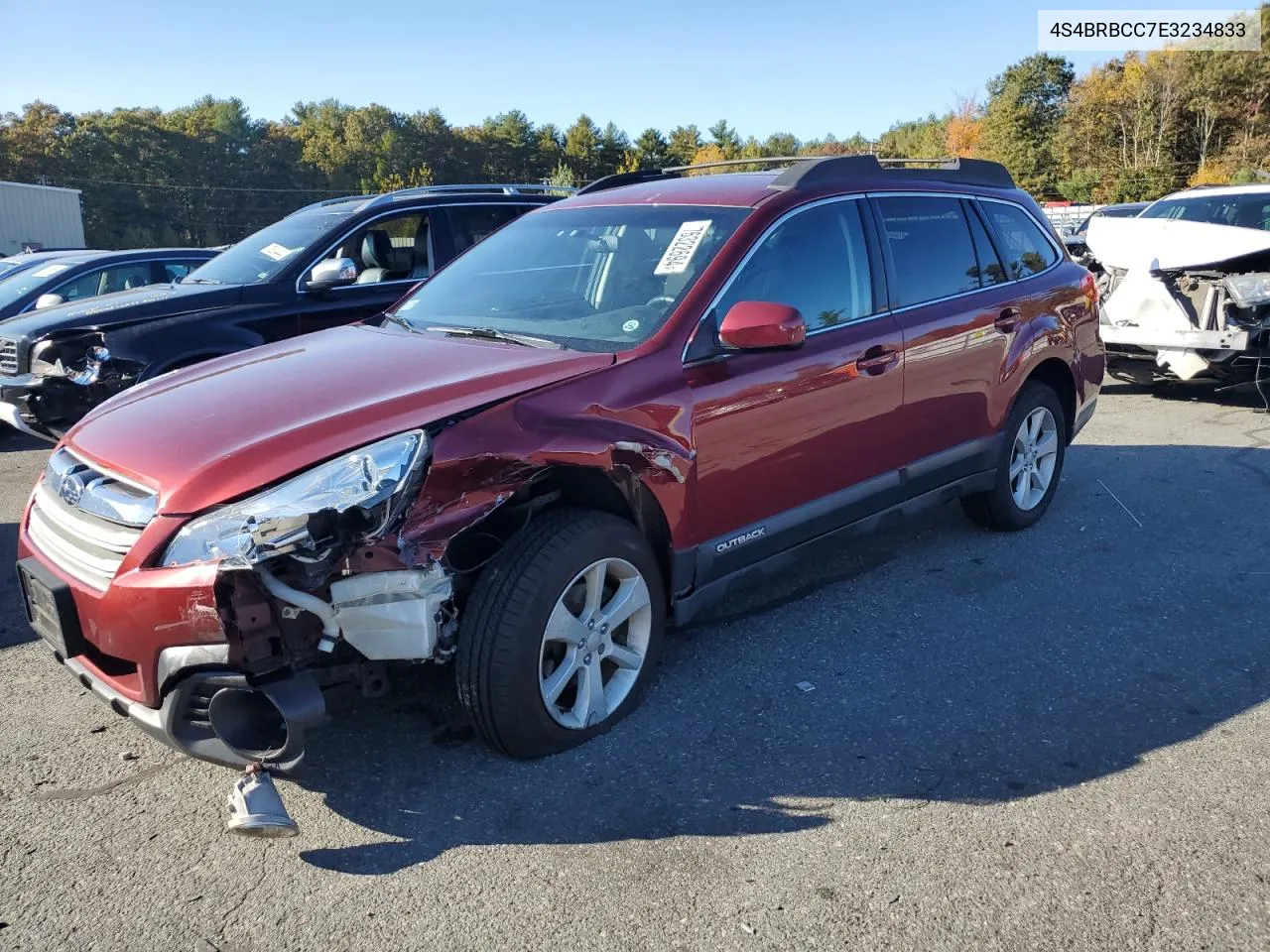 2014 Subaru Outback 2.5I Premium VIN: 4S4BRBCC7E3234833 Lot: 76322694