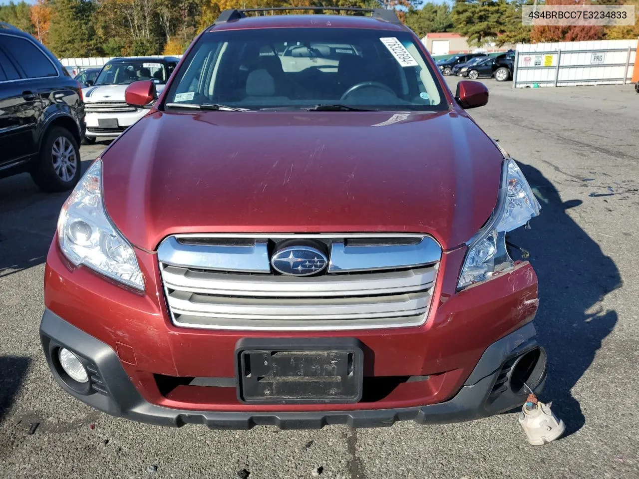 2014 Subaru Outback 2.5I Premium VIN: 4S4BRBCC7E3234833 Lot: 76322694