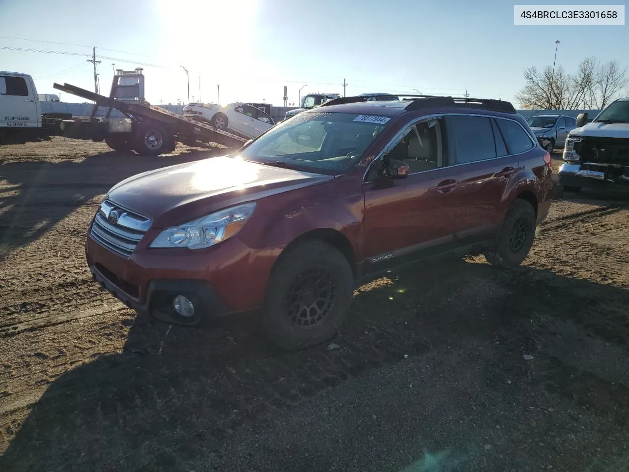 2014 Subaru Outback 2.5I Limited VIN: 4S4BRCLC3E3301658 Lot: 78077944