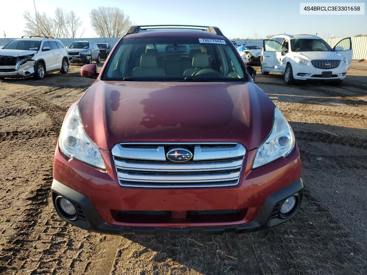 2014 Subaru Outback 2.5I Limited VIN: 4S4BRCLC3E3301658 Lot: 78077944