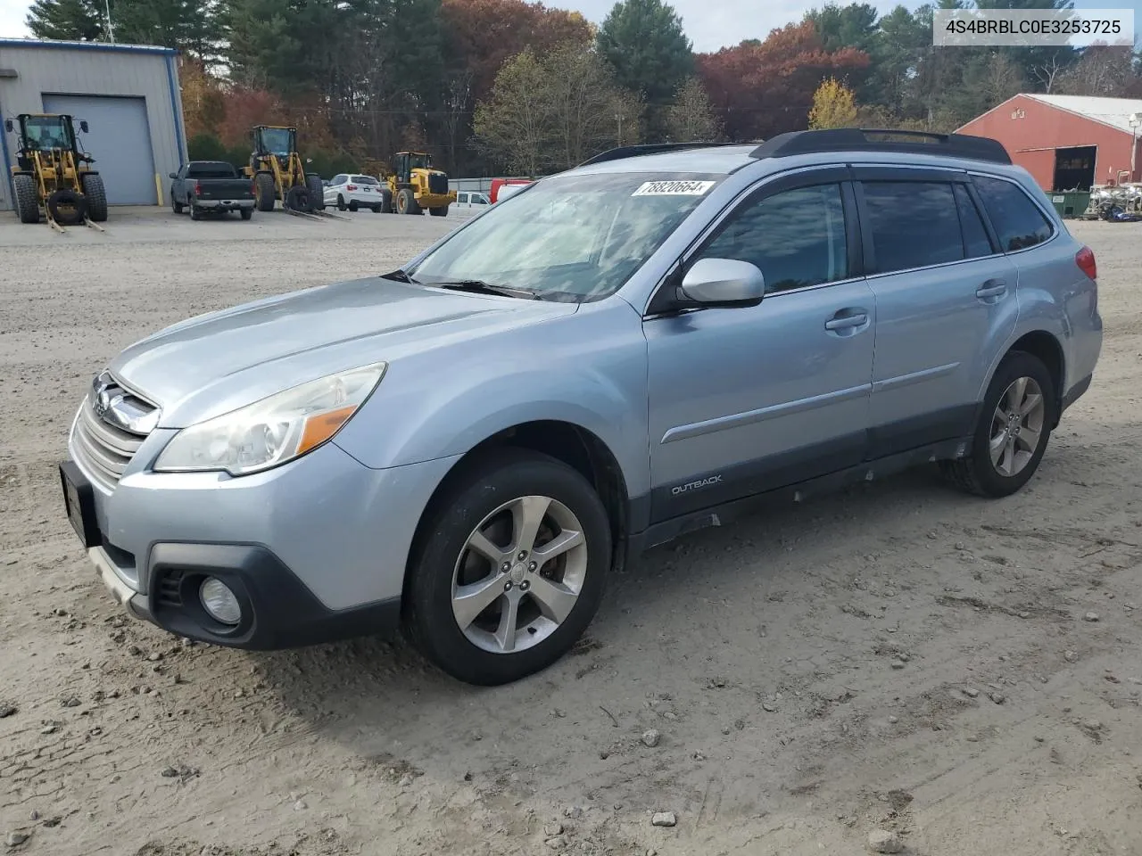 2014 Subaru Outback 2.5I Limited VIN: 4S4BRBLC0E3253725 Lot: 78820664