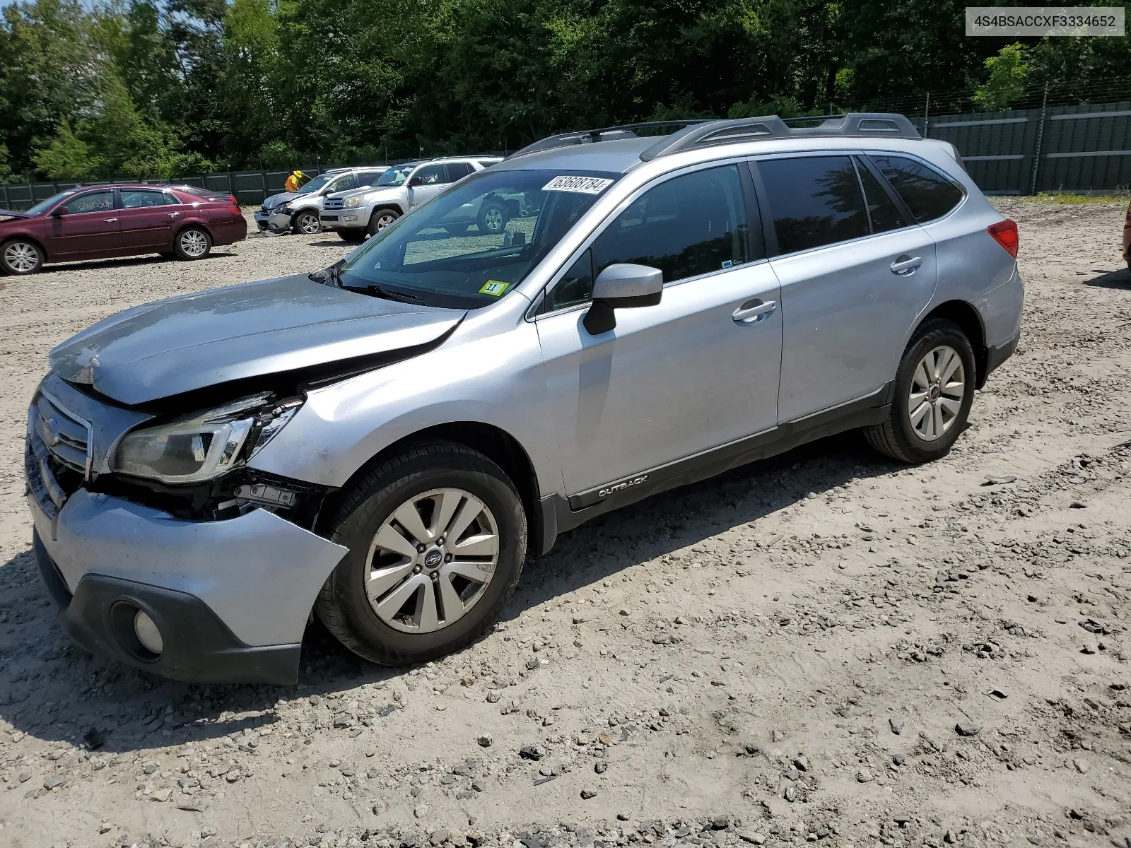 2015 Subaru Outback 2.5I Premium VIN: 4S4BSACCXF3334652 Lot: 63608784