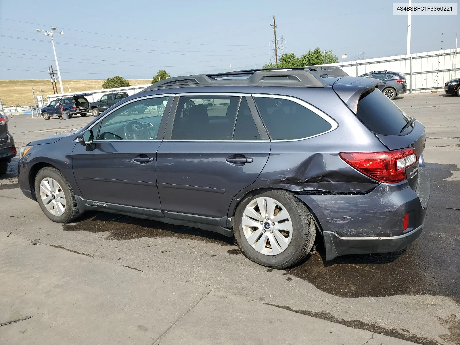 2015 Subaru Outback 2.5I Premium VIN: 4S4BSBFC1F3360221 Lot: 63823044