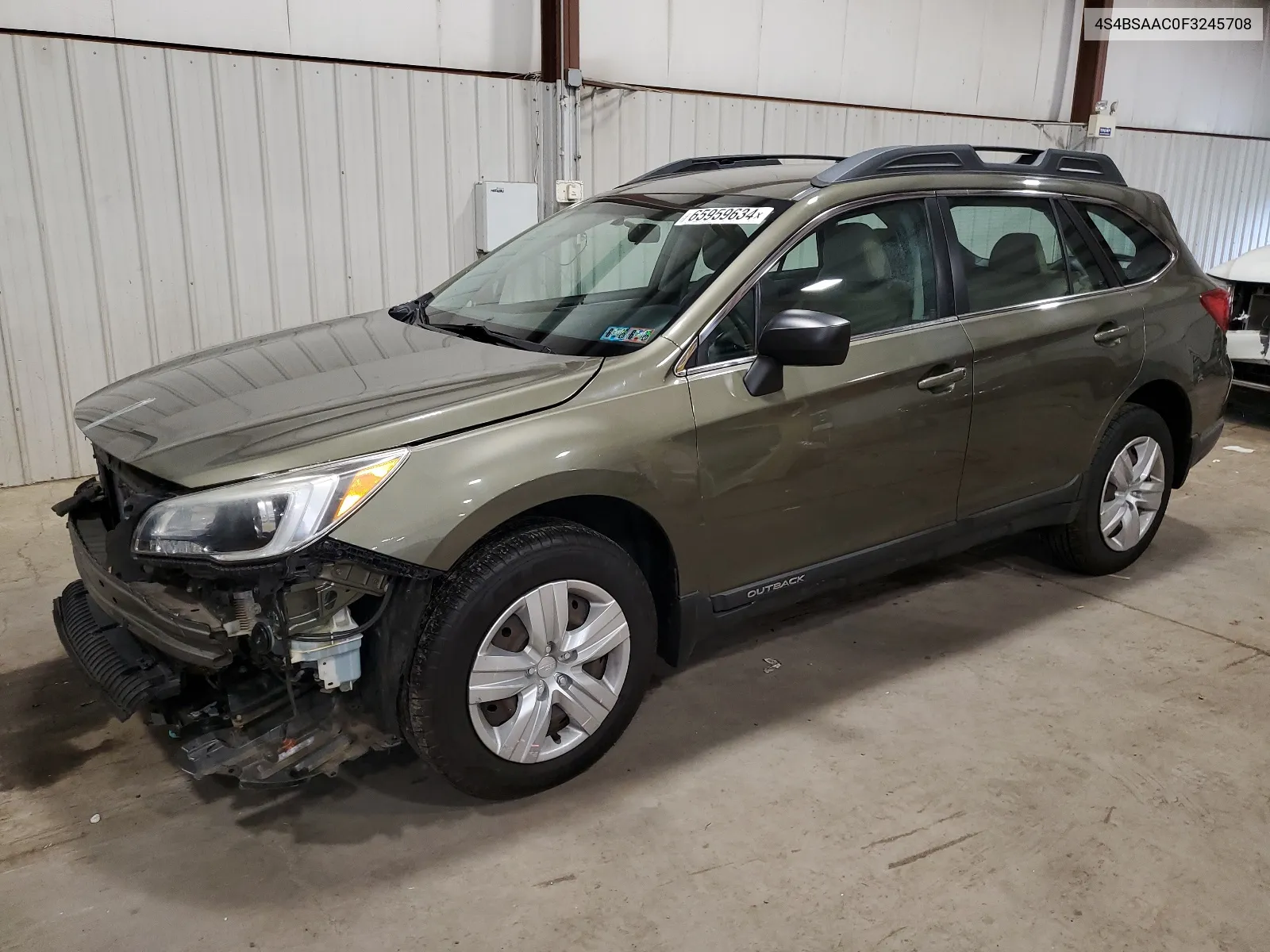 2015 Subaru Outback 2.5I VIN: 4S4BSAAC0F3245708 Lot: 65959634