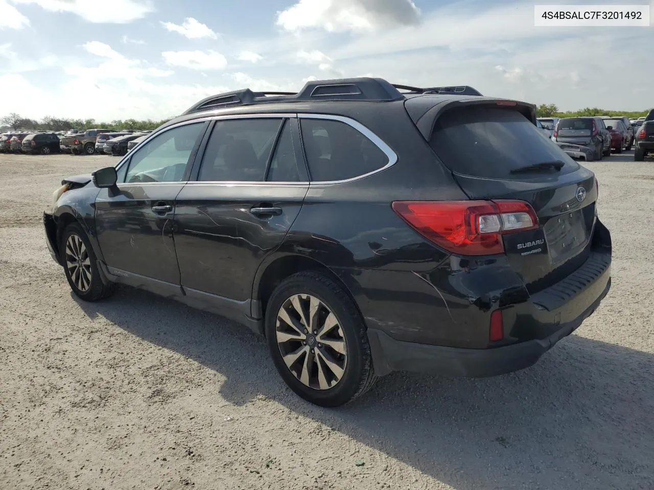 2015 Subaru Outback 2.5I Limited VIN: 4S4BSALC7F3201492 Lot: 67303244