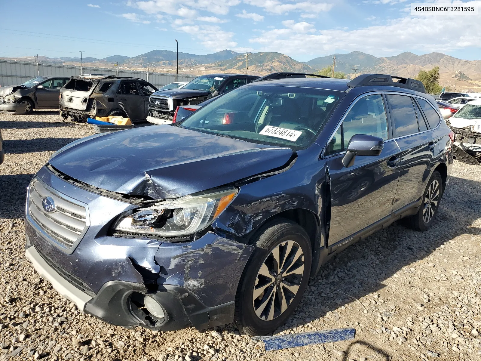 2015 Subaru Outback 2.5I Limited VIN: 4S4BSBNC6F3281595 Lot: 67324814