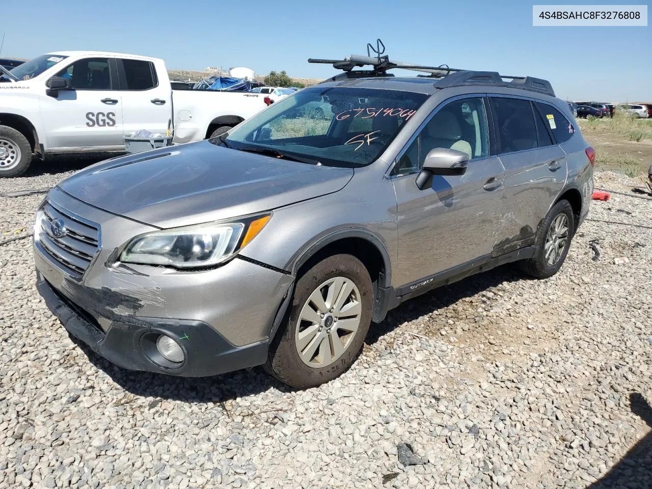 2015 Subaru Outback 2.5I Premium VIN: 4S4BSAHC8F3276808 Lot: 67514064