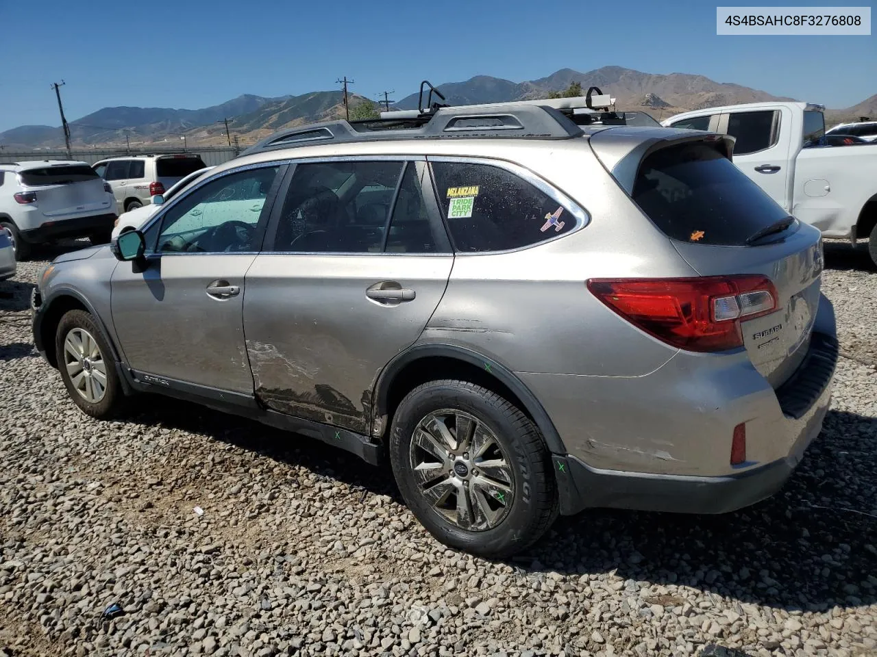 2015 Subaru Outback 2.5I Premium VIN: 4S4BSAHC8F3276808 Lot: 67514064