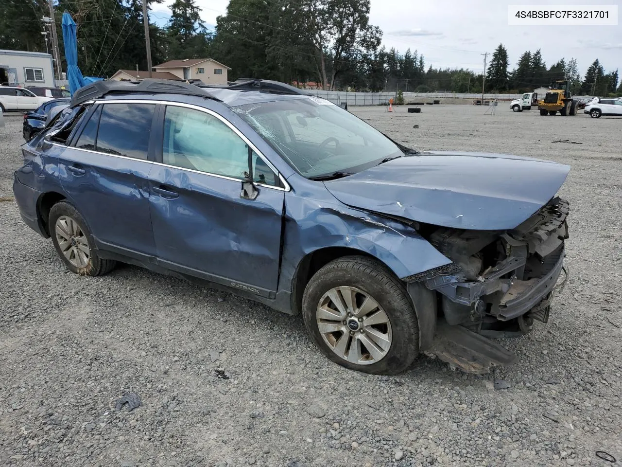 2015 Subaru Outback 2.5I Premium VIN: 4S4BSBFC7F3321701 Lot: 68112214