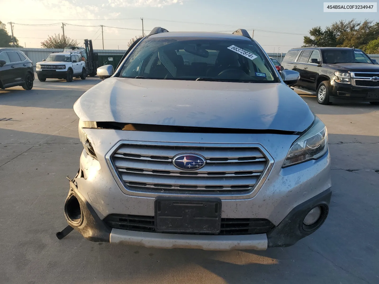 2015 Subaru Outback 2.5I Limited VIN: 4S4BSALC0F3234947 Lot: 68372874