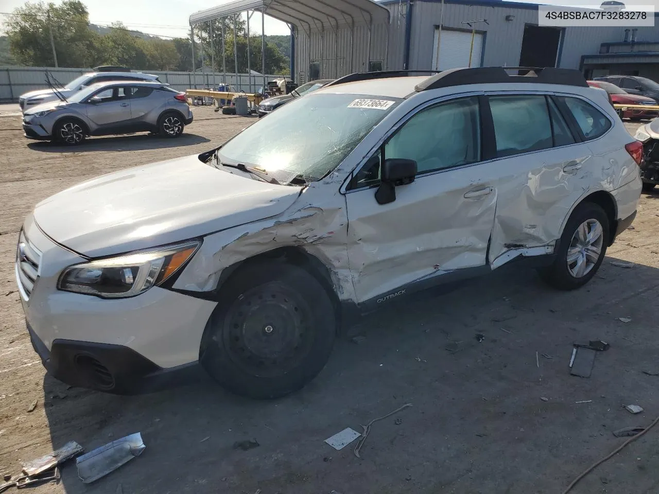 2015 Subaru Outback 2.5I VIN: 4S4BSBAC7F3283278 Lot: 69373664