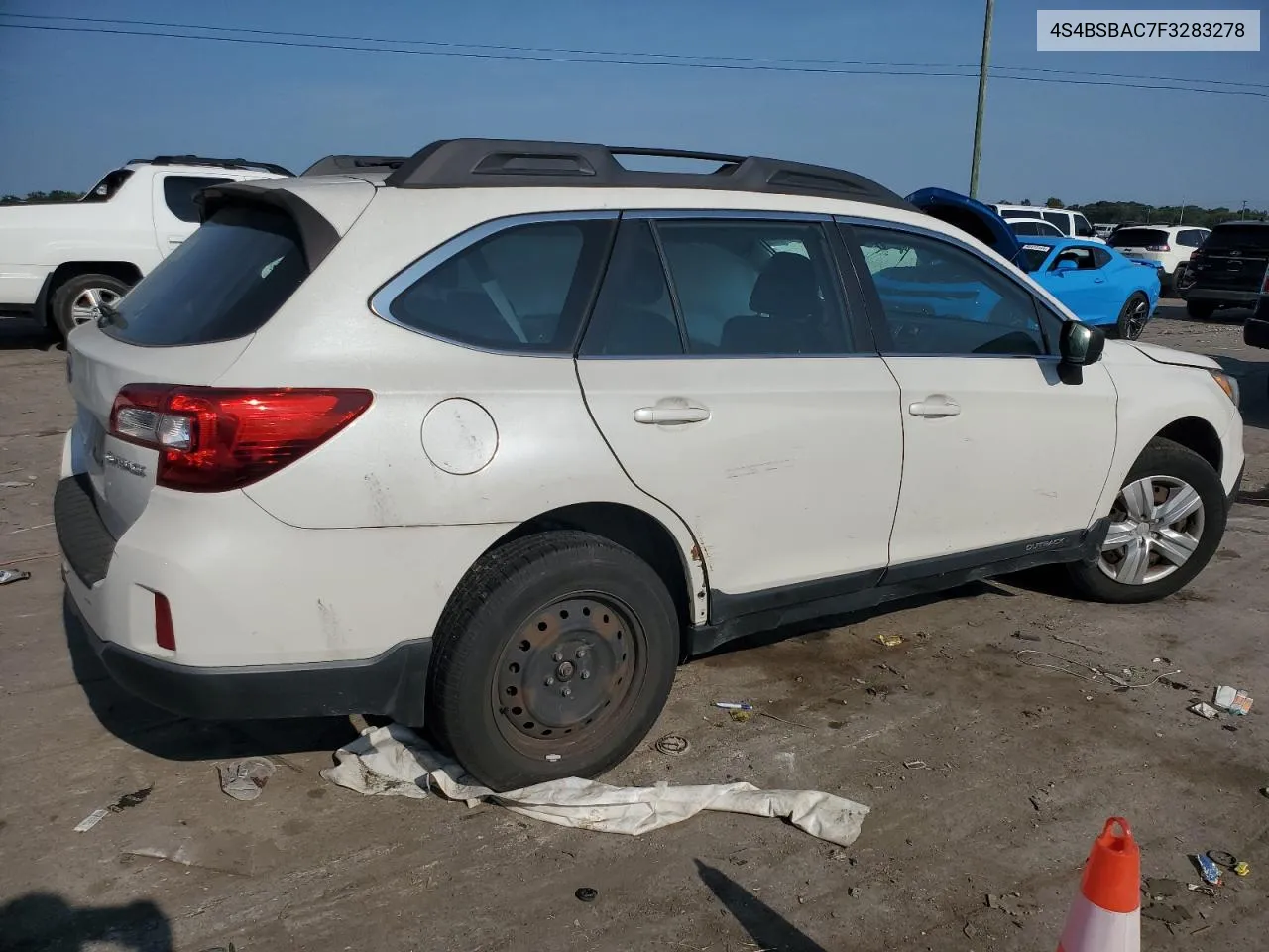 2015 Subaru Outback 2.5I VIN: 4S4BSBAC7F3283278 Lot: 69373664