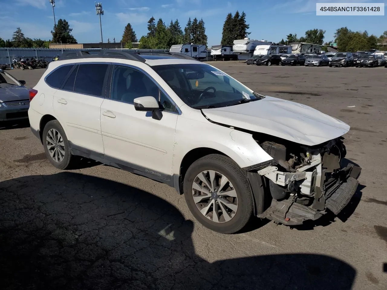 4S4BSANC1F3361428 2015 Subaru Outback 2.5I Limited