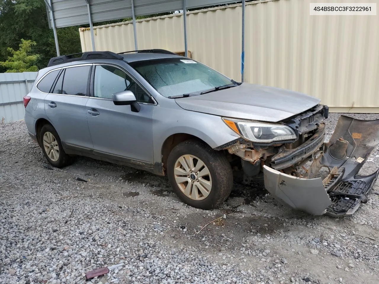 2015 Subaru Outback 2.5I Premium VIN: 4S4BSBCC3F3222961 Lot: 71301284