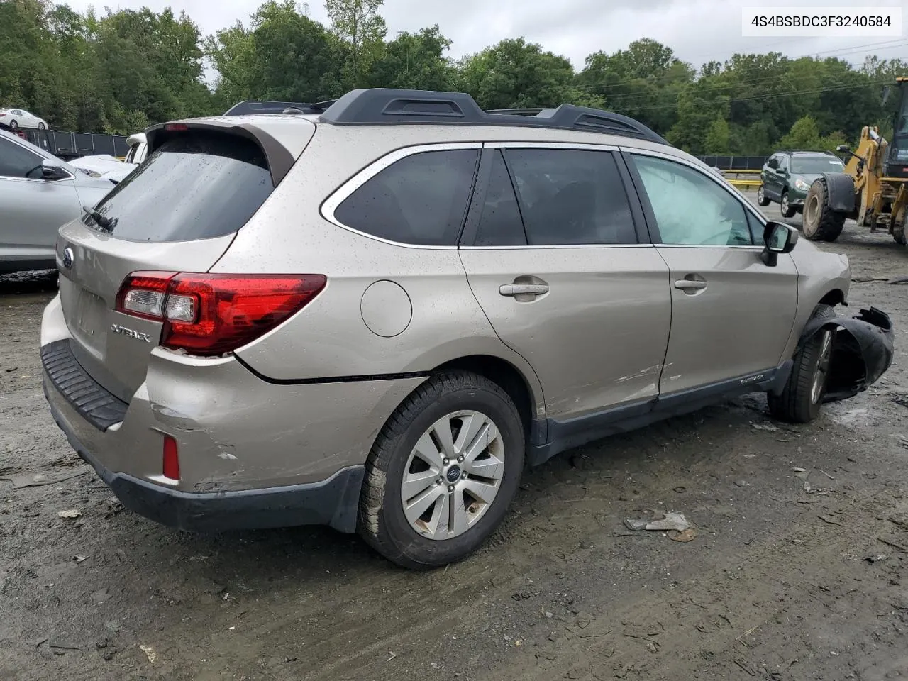 2015 Subaru Outback 2.5I Premium VIN: 4S4BSBDC3F3240584 Lot: 71985694