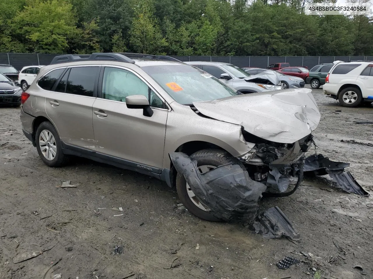 2015 Subaru Outback 2.5I Premium VIN: 4S4BSBDC3F3240584 Lot: 71985694