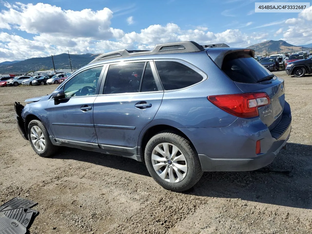 2015 Subaru Outback 2.5I Limited VIN: 4S4BSAJC4F3332687 Lot: 72013954