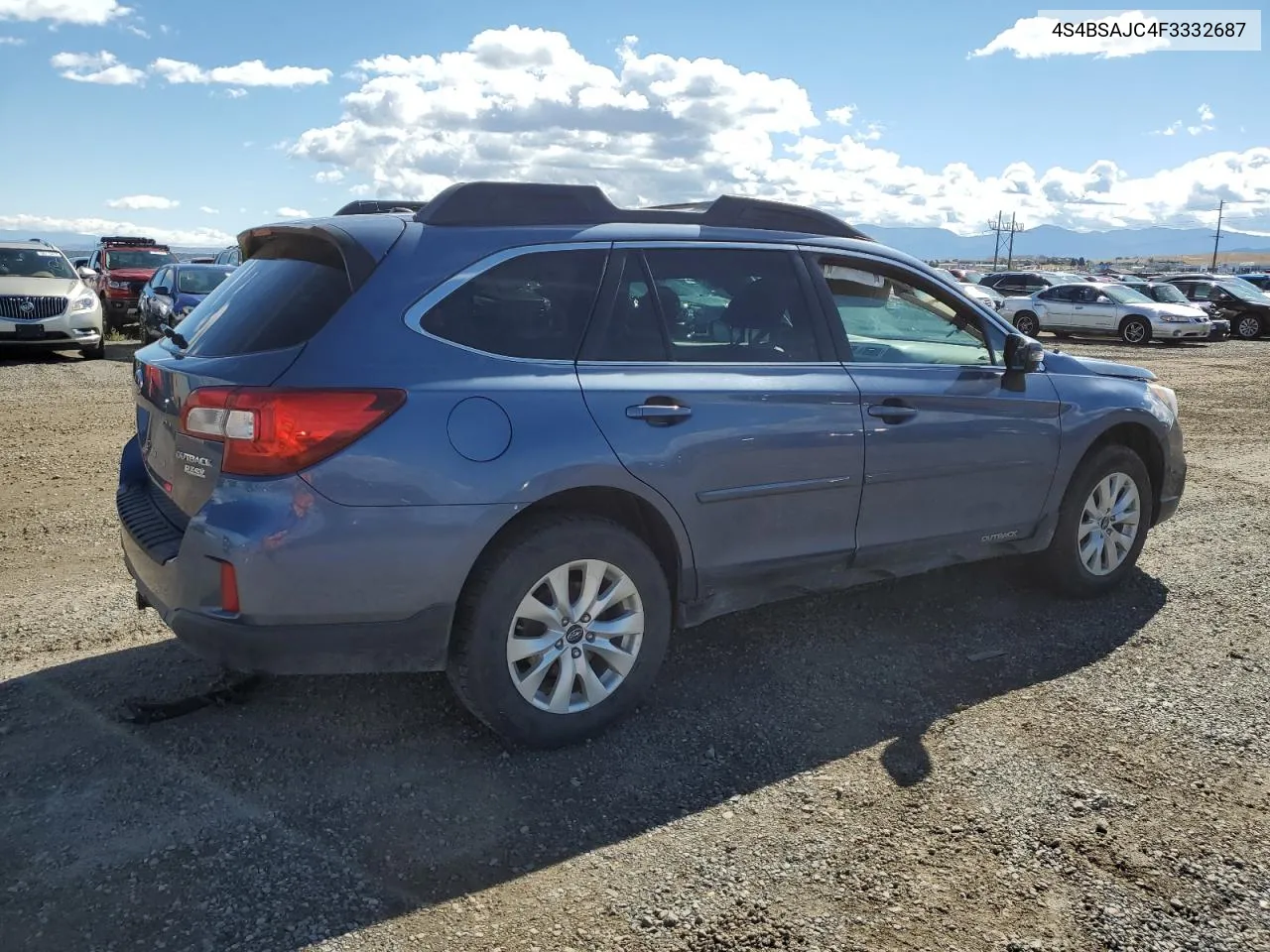 2015 Subaru Outback 2.5I Limited VIN: 4S4BSAJC4F3332687 Lot: 72013954