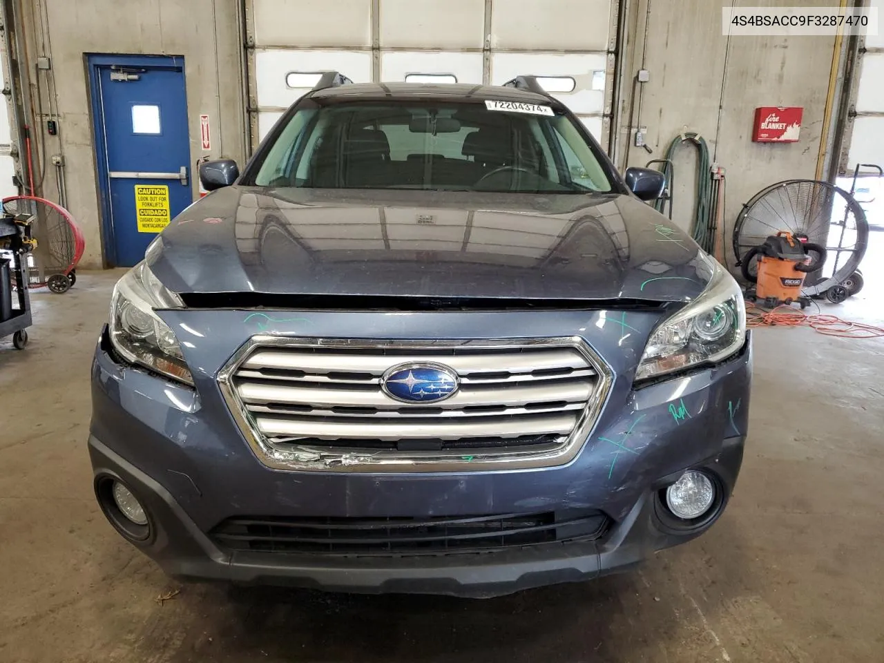 2015 Subaru Outback 2.5I Premium VIN: 4S4BSACC9F3287470 Lot: 72204374