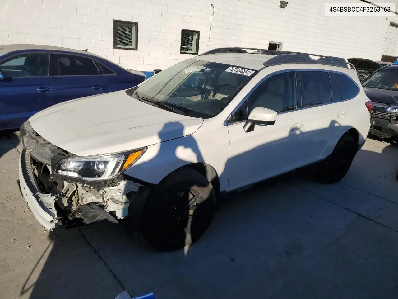 2015 Subaru Outback 2.5I Premium VIN: 4S4BSBCC4F3263163 Lot: 72724264