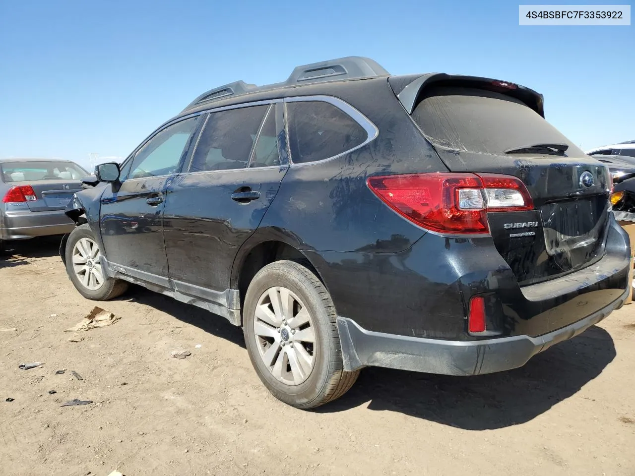 2015 Subaru Outback 2.5I Premium VIN: 4S4BSBFC7F3353922 Lot: 73067354