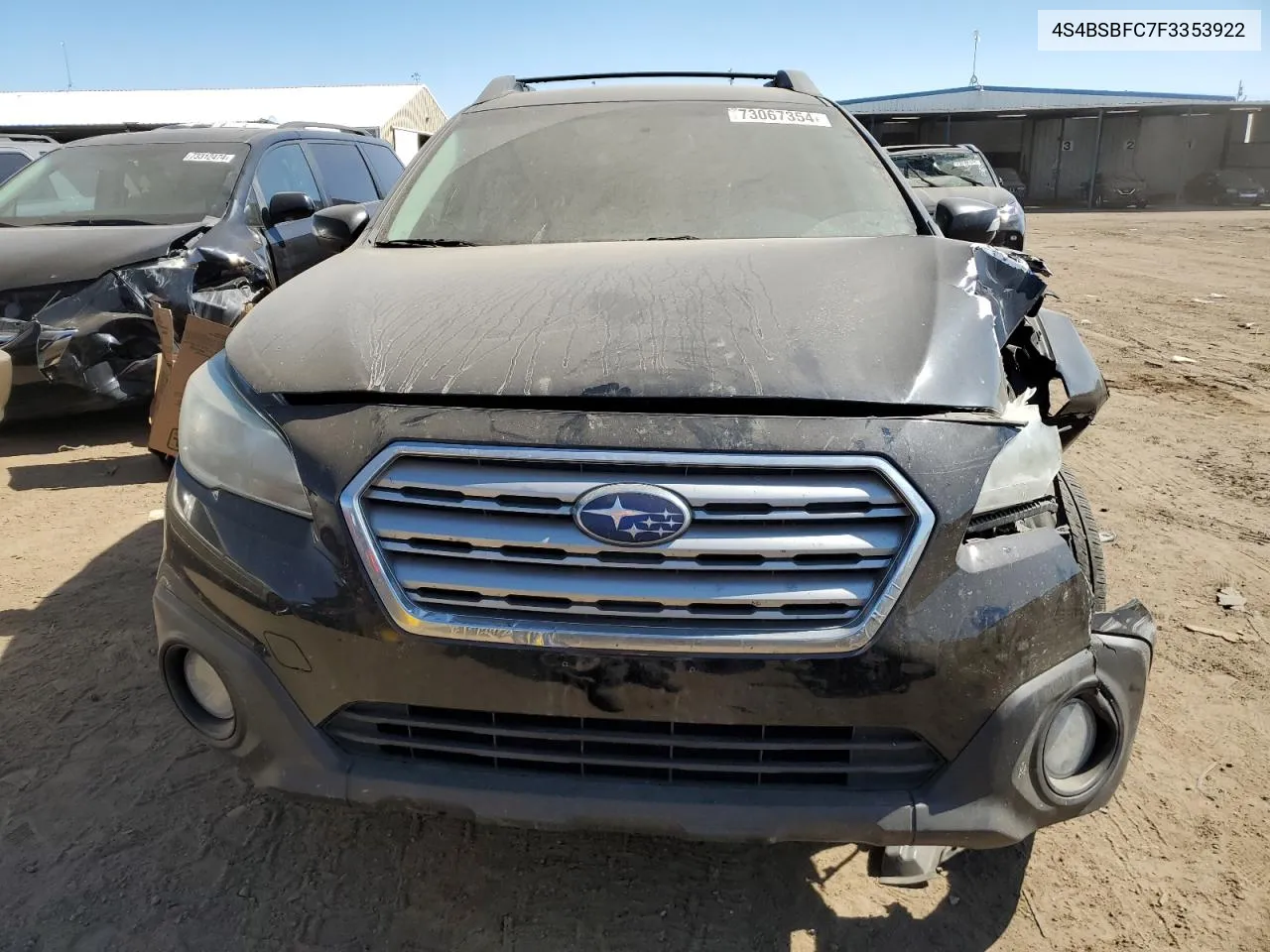 2015 Subaru Outback 2.5I Premium VIN: 4S4BSBFC7F3353922 Lot: 73067354