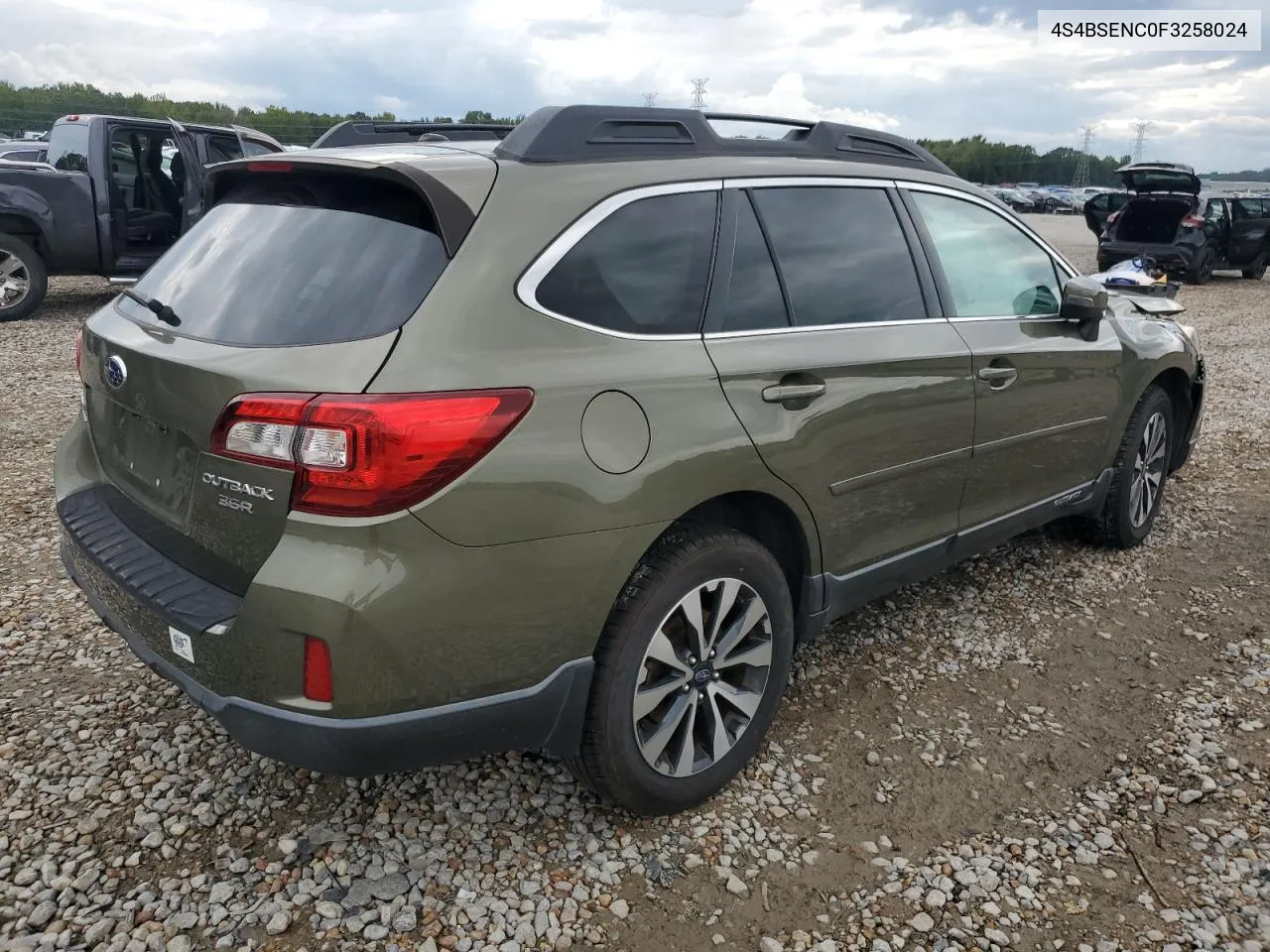 2015 Subaru Outback 3.6R Limited VIN: 4S4BSENC0F3258024 Lot: 73368014