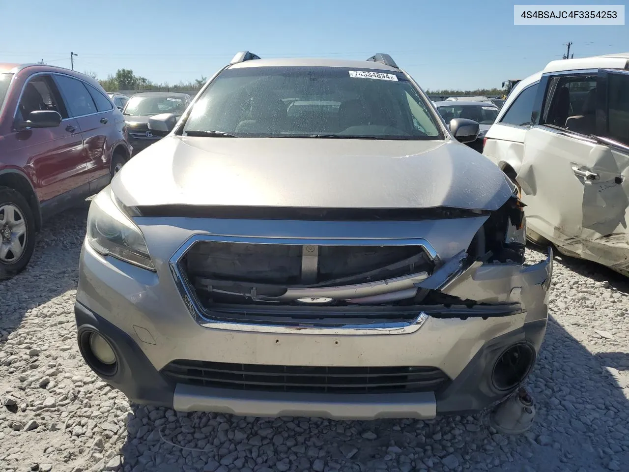 2015 Subaru Outback 2.5I Limited VIN: 4S4BSAJC4F3354253 Lot: 74334894