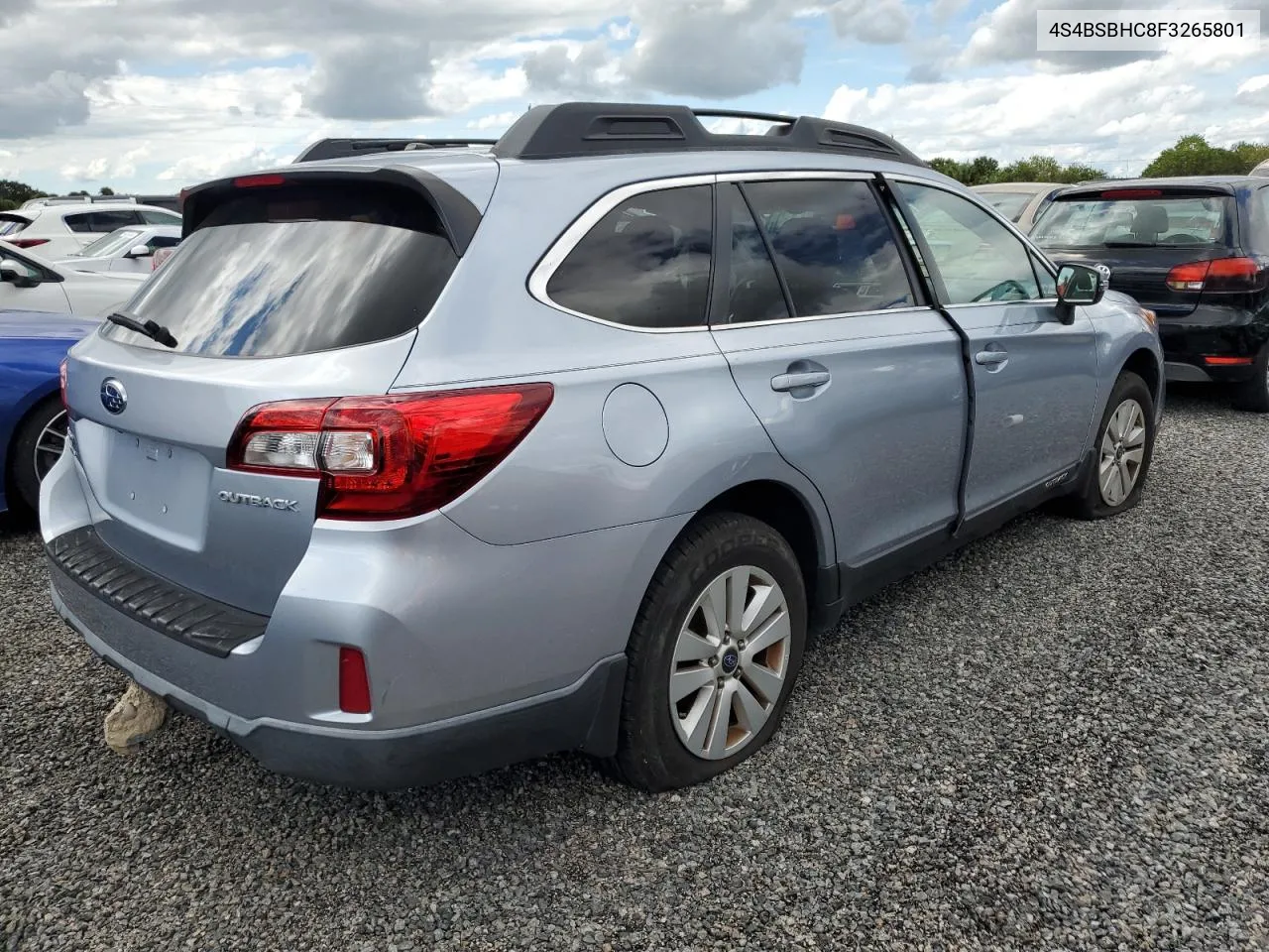 2015 Subaru Outback 2.5I Premium VIN: 4S4BSBHC8F3265801 Lot: 74533494