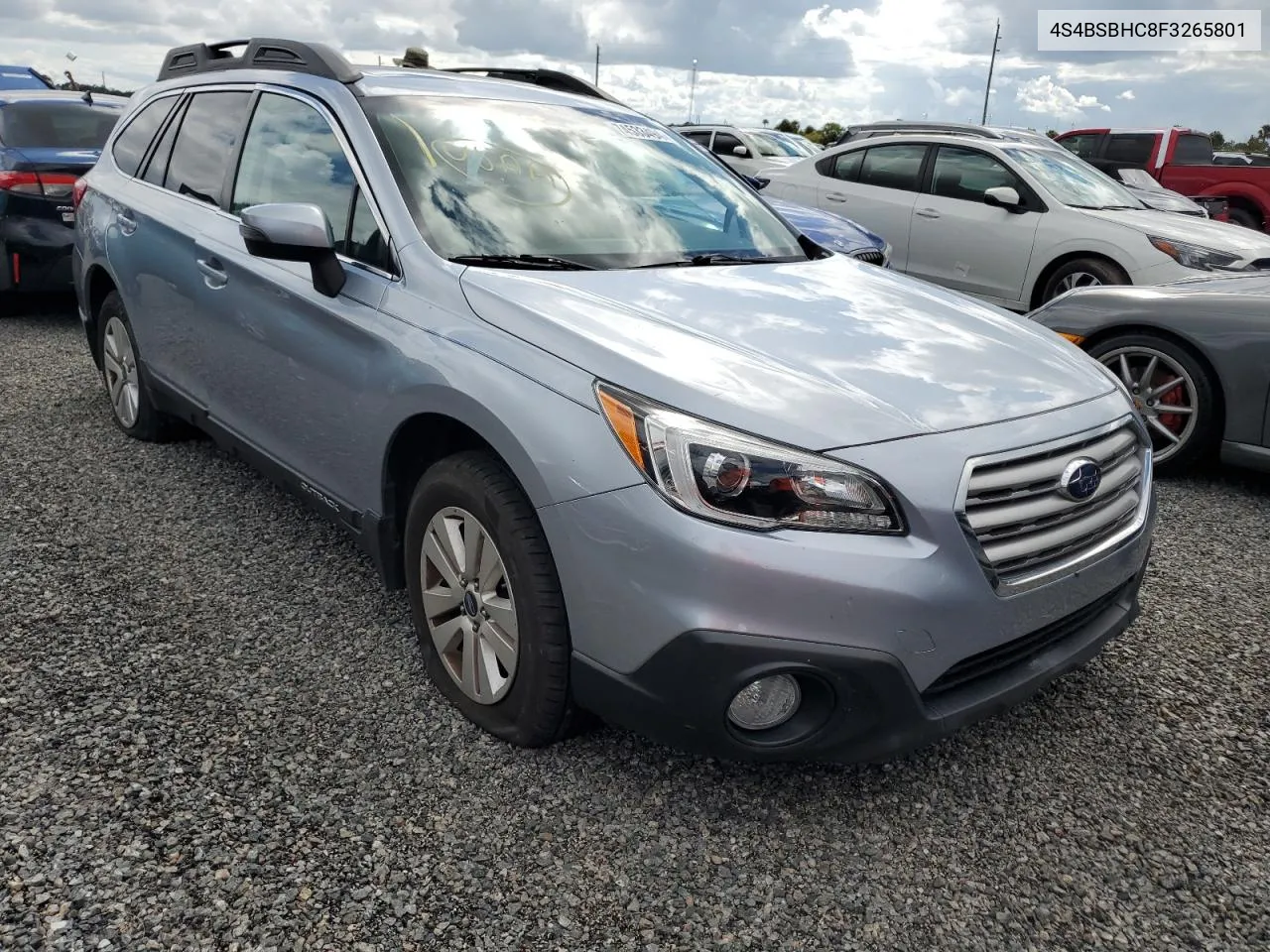 2015 Subaru Outback 2.5I Premium VIN: 4S4BSBHC8F3265801 Lot: 74533494