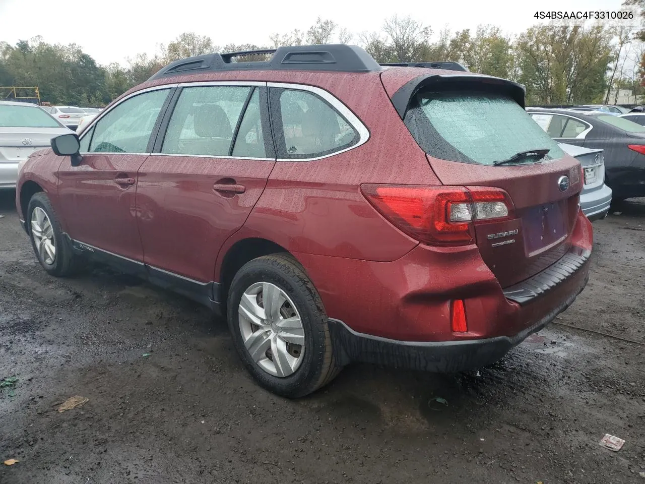 2015 Subaru Outback 2.5I VIN: 4S4BSAAC4F3310026 Lot: 74558584