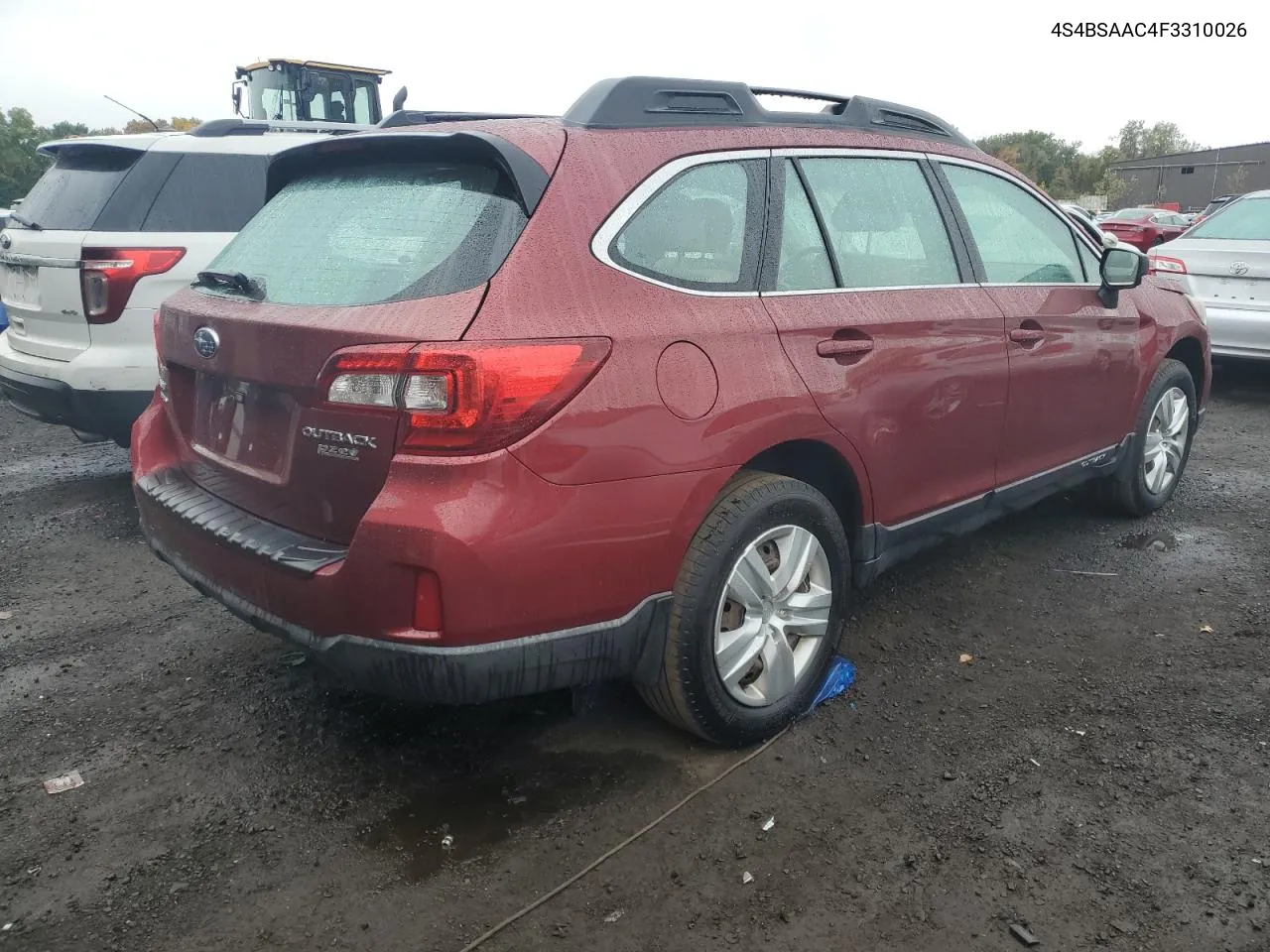 2015 Subaru Outback 2.5I VIN: 4S4BSAAC4F3310026 Lot: 74558584